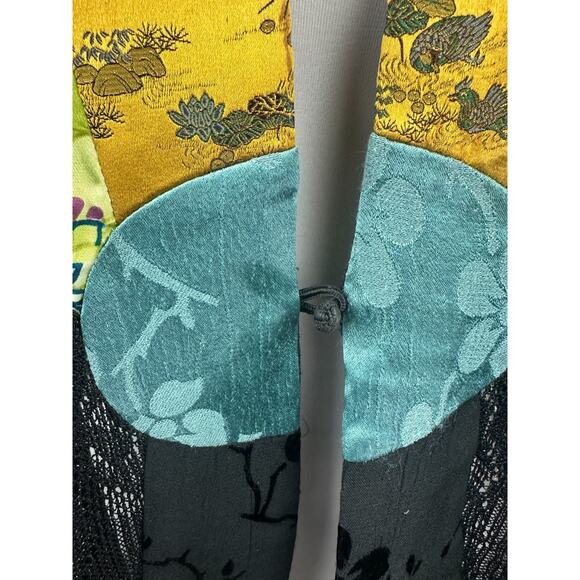 Spencer Alexis Silk Blend Kimono Top Asian Whimsical Fairy Artsy Women's Size XL - Picture 10 of 15